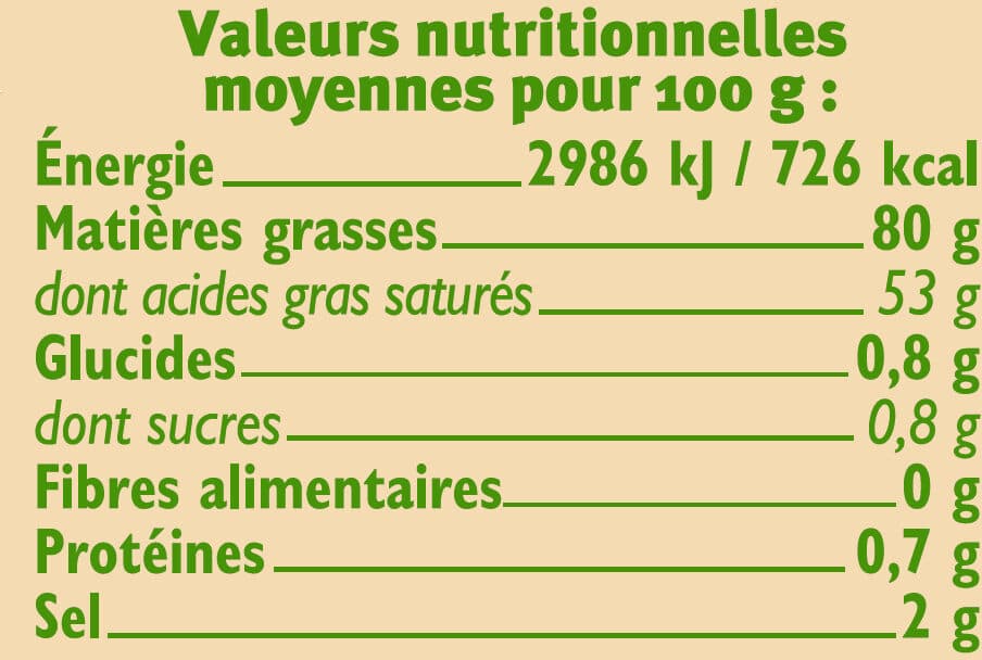 U Bio Beurre demi sel bio 80%MG - plaquette de 250g packshot