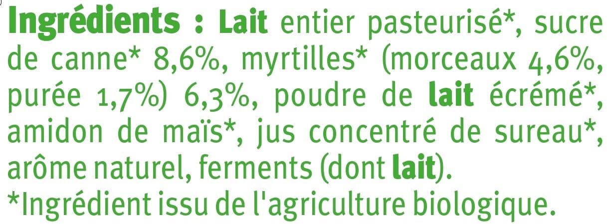U Bio Yaourts brassés sucrés aux myrtilles packshot