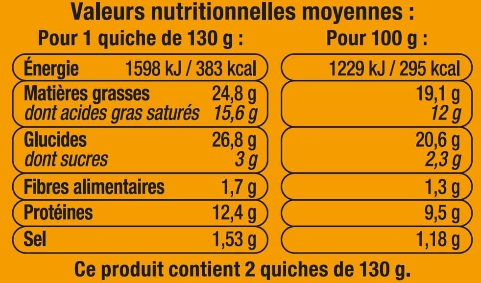 U Quiches lorraine, packshot