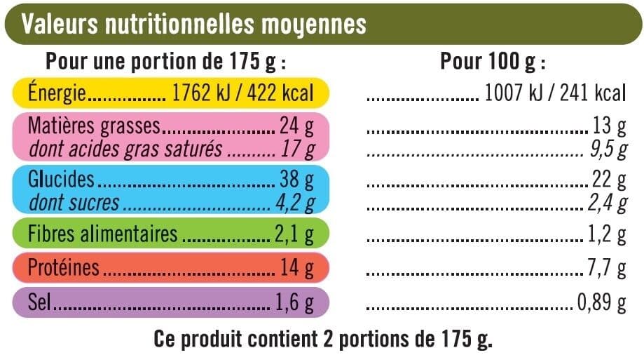 U Tarte chèvre et épinards packshot