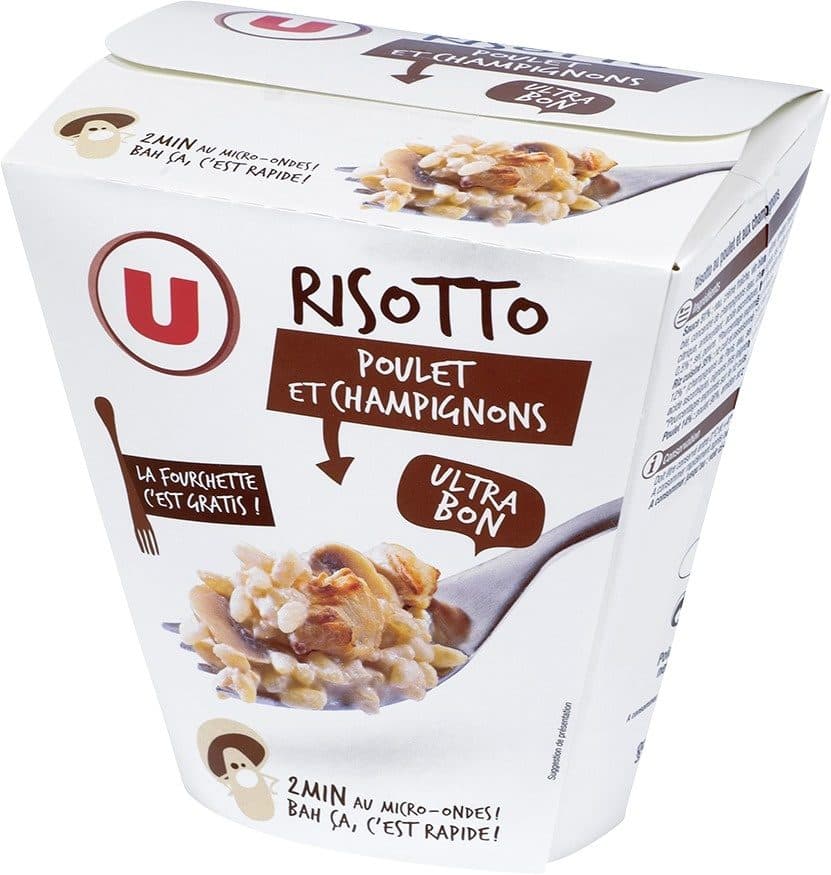U Box risotto poulet et champignons packshot