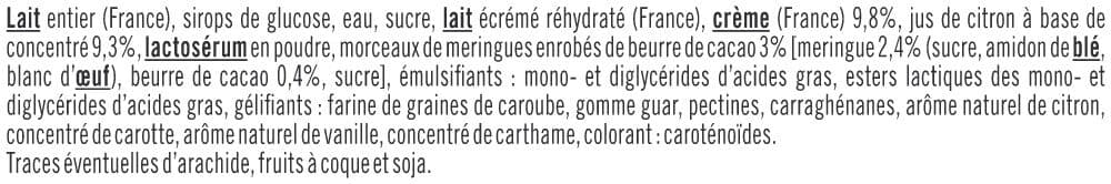 U Bac crème glacée citron meringue - 485g packshot