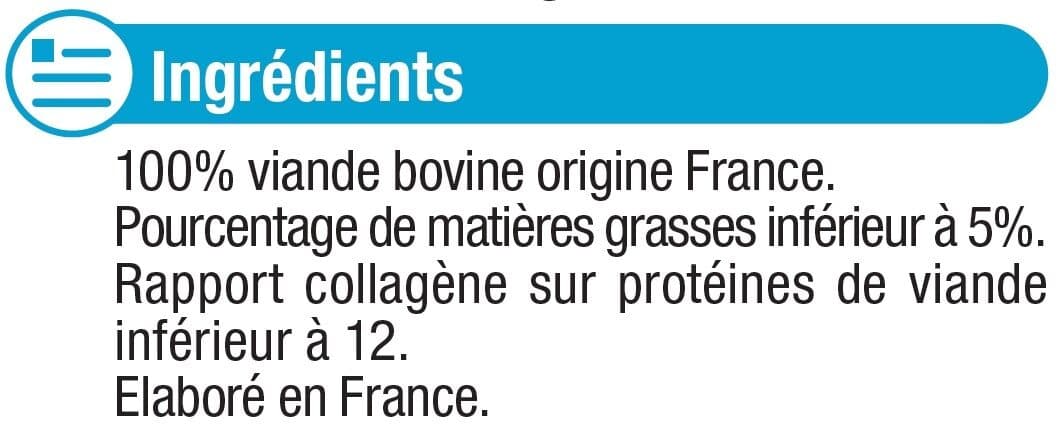 U Steaks hachés pur boeuf Viande bovine française 5% de MG packshot