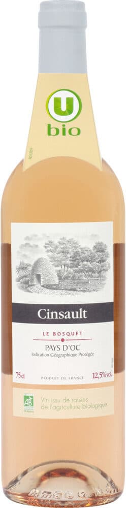 U Vin rosé IGP Pays d'Oc Cinsault Syrah Le Bosquet packshot