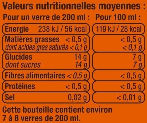 U Boisson gazéifiée au jus d'orange pulpé à base de concentré avec sucre1,5L packshot