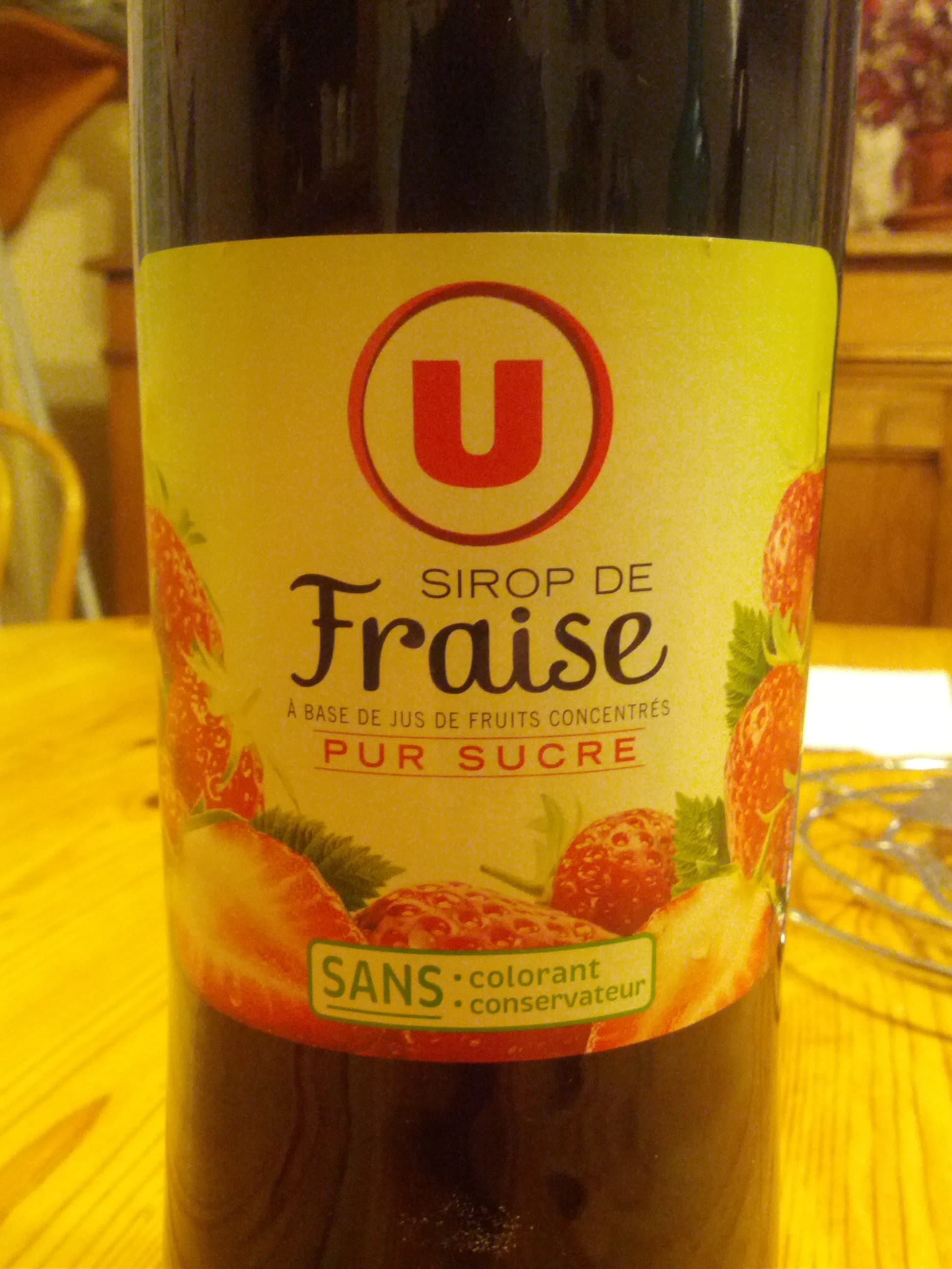 U Sirop de fraise packshot