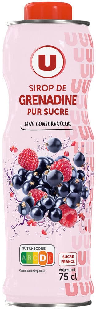 U Sirop de grenadine bidon de 75cl packshot