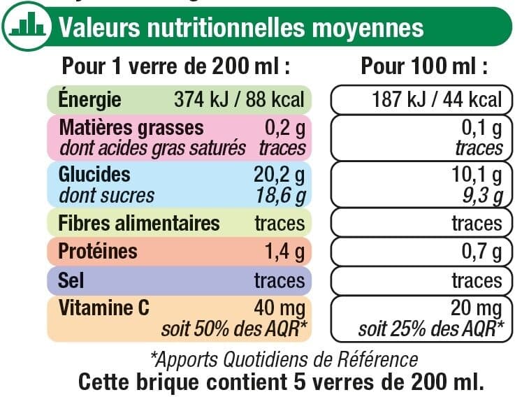 U Jus à base de concentré d'orange 1l packshot