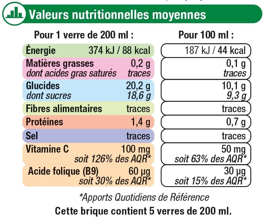 U Jus à base de concentré orange, 4 briques de 1l packshot