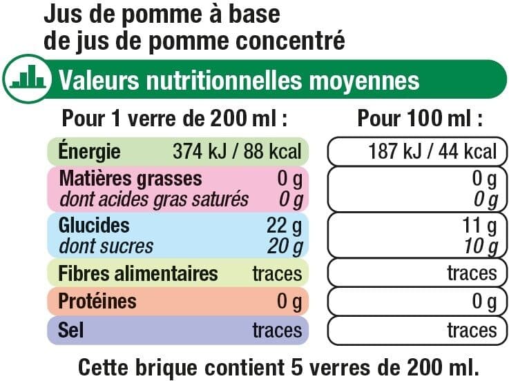 U Jus à base de concentré de pomme 1l packshot