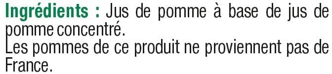 U Jus à base de concentré de pomme 6 briques de 20cl packshot