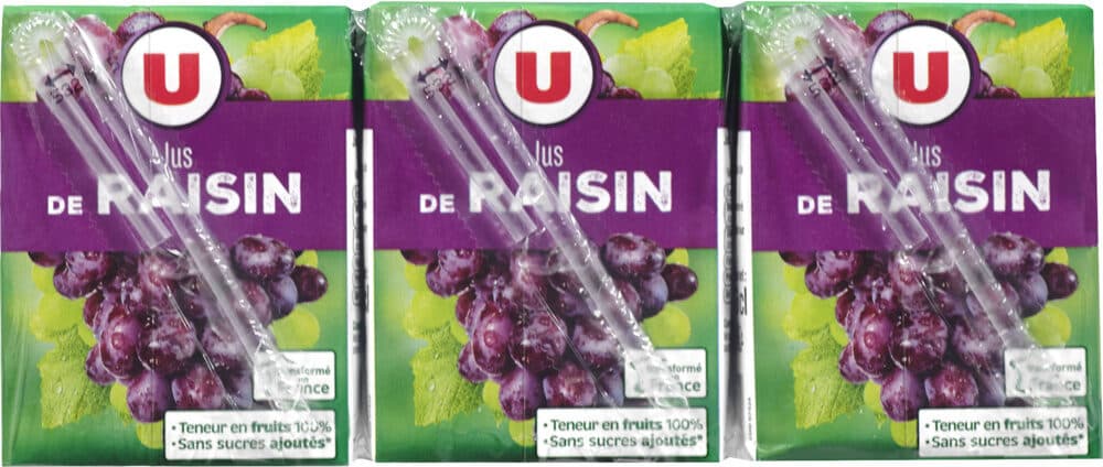 U Jus de raisin packshot