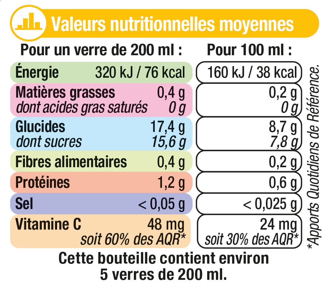 U Pur jus de pamplemousse blanc packshot
