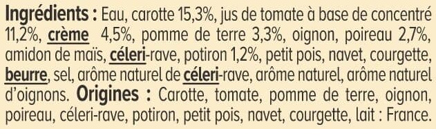 U Soupe Velouté de légumes à la crème 2 briques de 30cl, 620g packshot