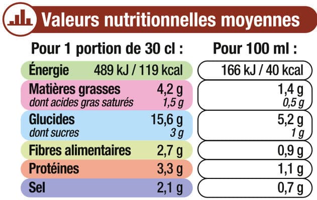 U Soupe Velouté de légumes et vermicelles brique de 1litre packshot