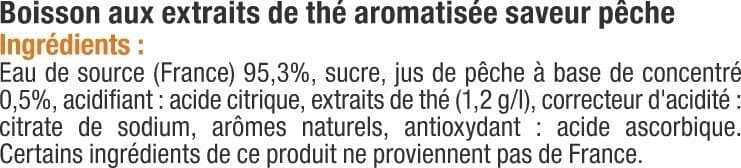 U Boisson au thé glacé Saveur pêche - Pack Bouteilles 4x50cl packshot