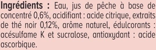 U Boisson au thé Saveur pêche zéro, bouteille de 1,5l packshot