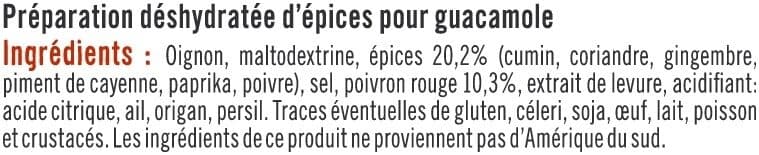 U Mélanges épices pour guacamole sachet de 20g packshot