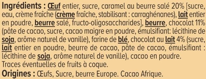 U Moëlleux aux chocolat et caramel beurre salé paquet de 2x95g packshot