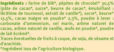 U Cookies chocolat pépite de chocolat paquet de packshot