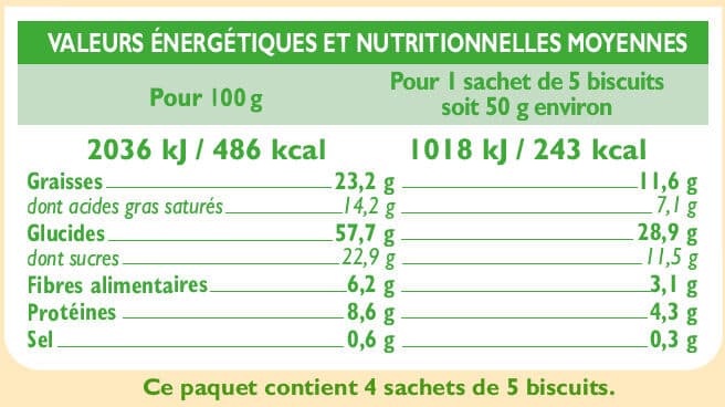 U Sablés pur beurre nappés chocolat noir packshot