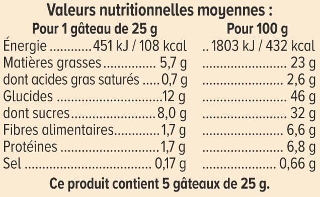U Cake nature au lait écrémé bio paquet de 125g packshot
