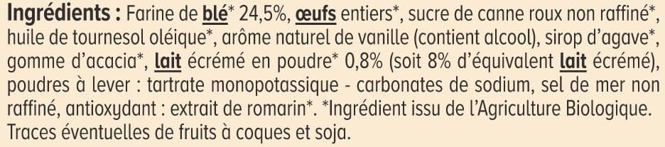 U Cake nature au lait écrémé bio paquet de 125g packshot