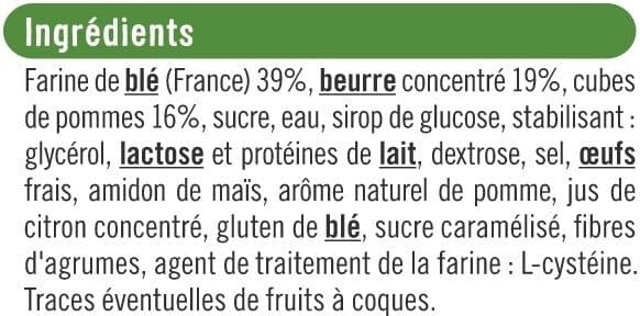 U Galette des rois fourrée à la pomme 4/6 parts, 400g packshot