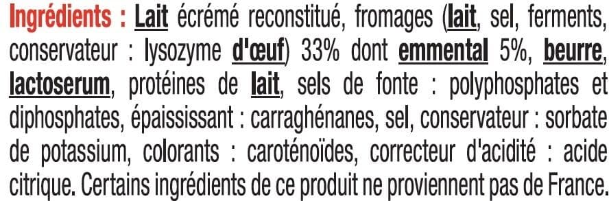 U Fromage fondu pasteurisé à l'emmental pour croque monsieur 17%MG x10- 200g packshot