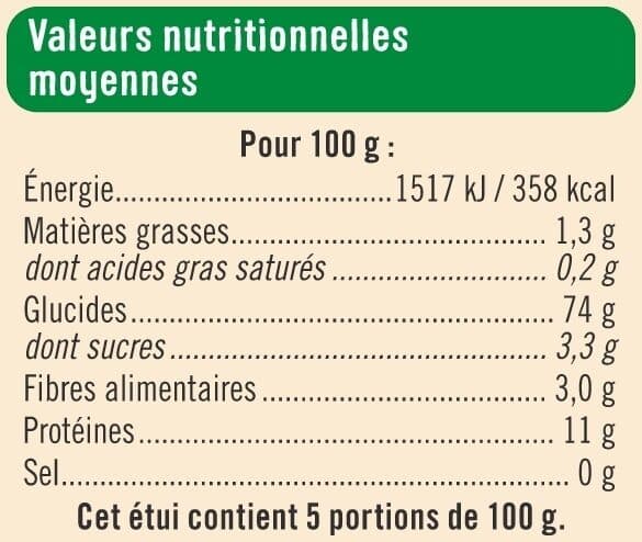 U Pâte Farfalles blanches bio, 500g packshot