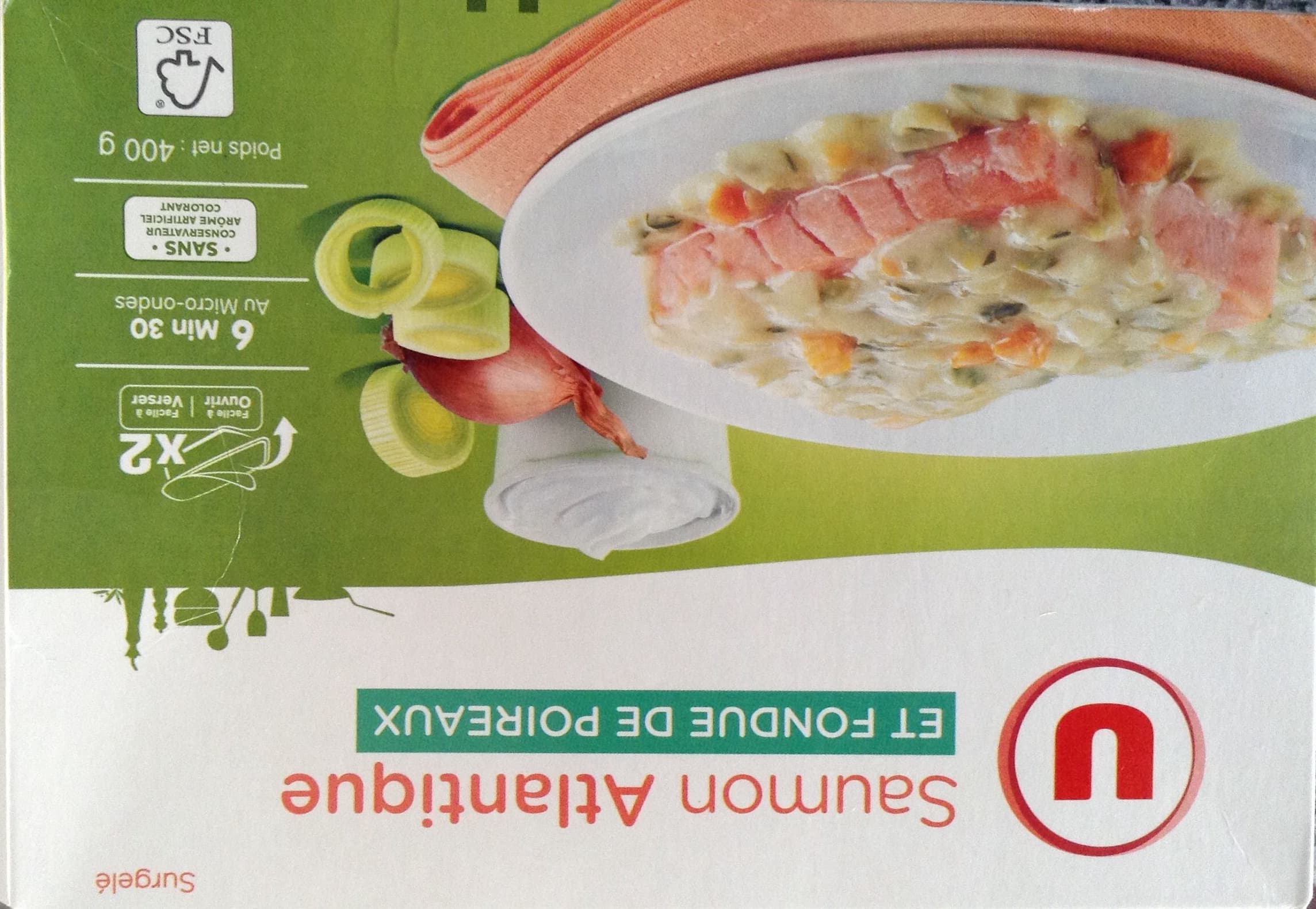 U Saumon Atlantique et Fondue de Poireaux, Surgelé packshot