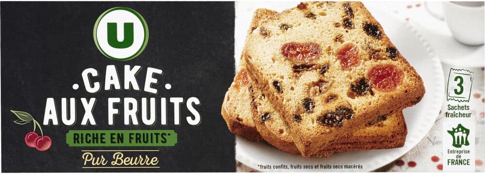 U Cake aux fruits pur beurre fruit conflit fruit sec packshot