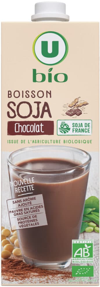 U Boisson végétale soja au chocolat 1l packshot