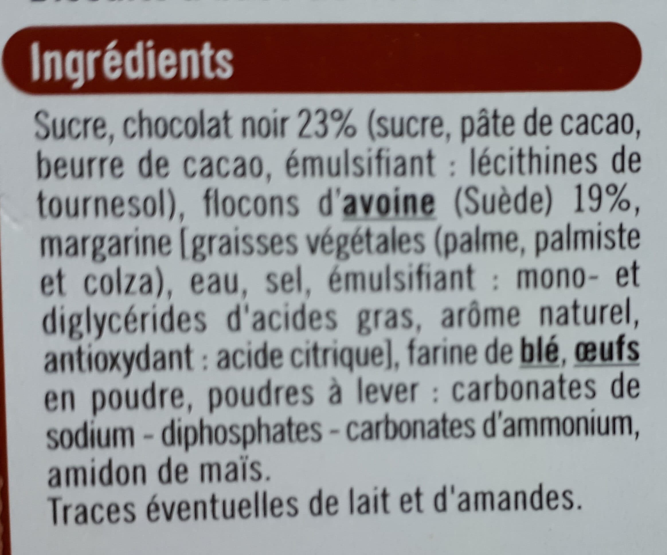 U Galettes suédoises à l'avoine et double chocolat packshot