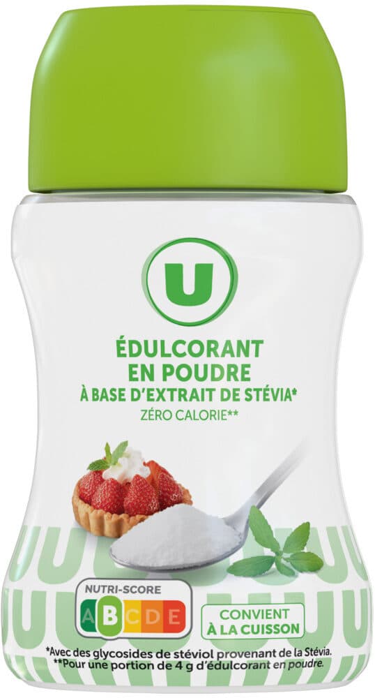 U Extrait de stévia en poudre cristallisée boîte de 250g packshot