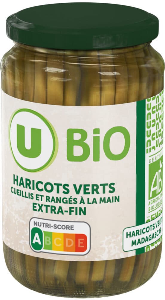 U Haricots verts cueillis et rangés mains - Bocal 180g packshot
