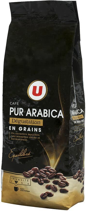 U Café en grain pur arabica packshot