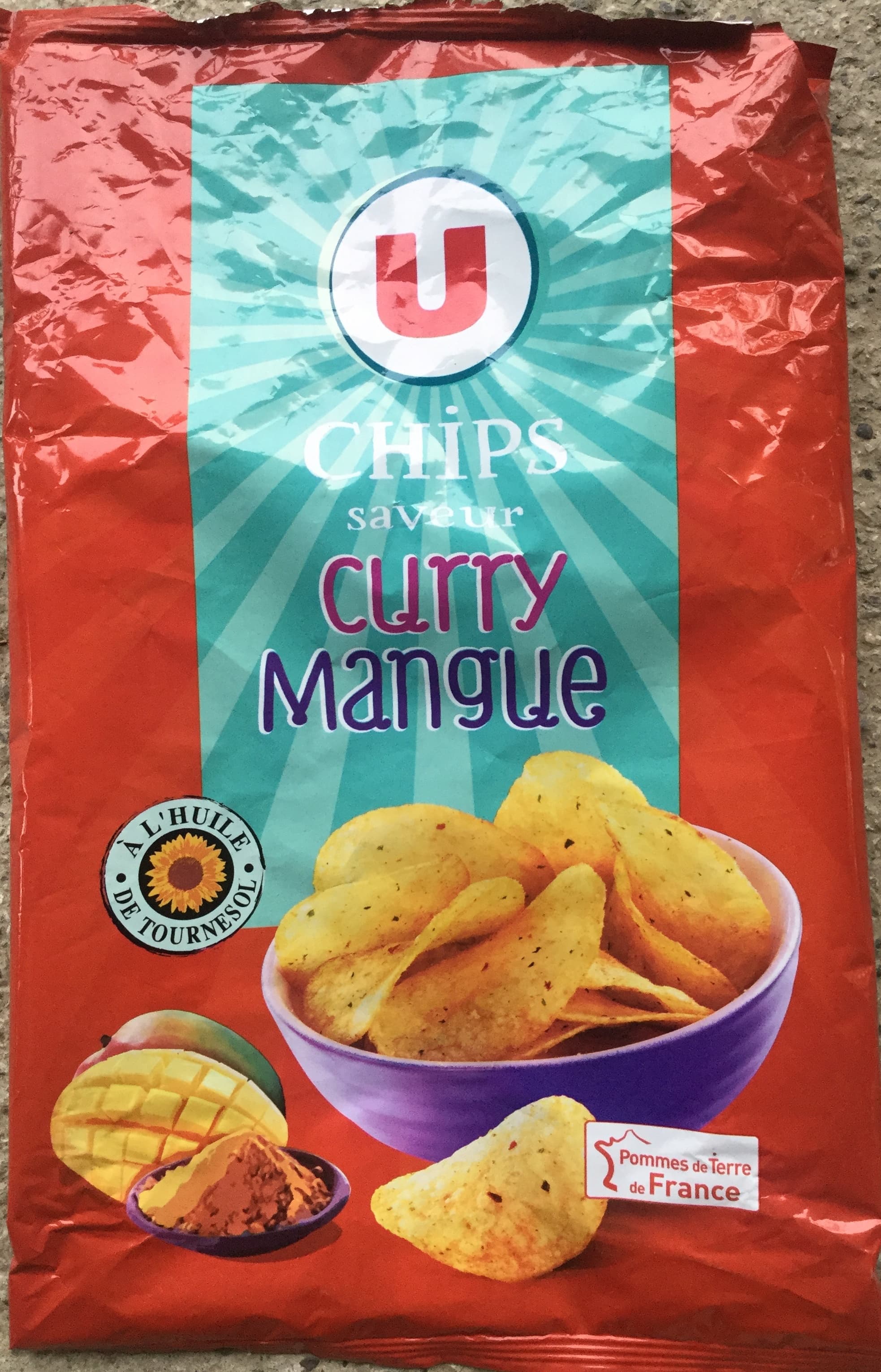 U Chips saveur curry mangue packshot