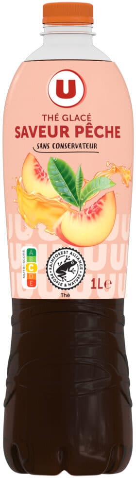 U Boisson au thé glacé Saveur pêche - Bouteille 1l packshot