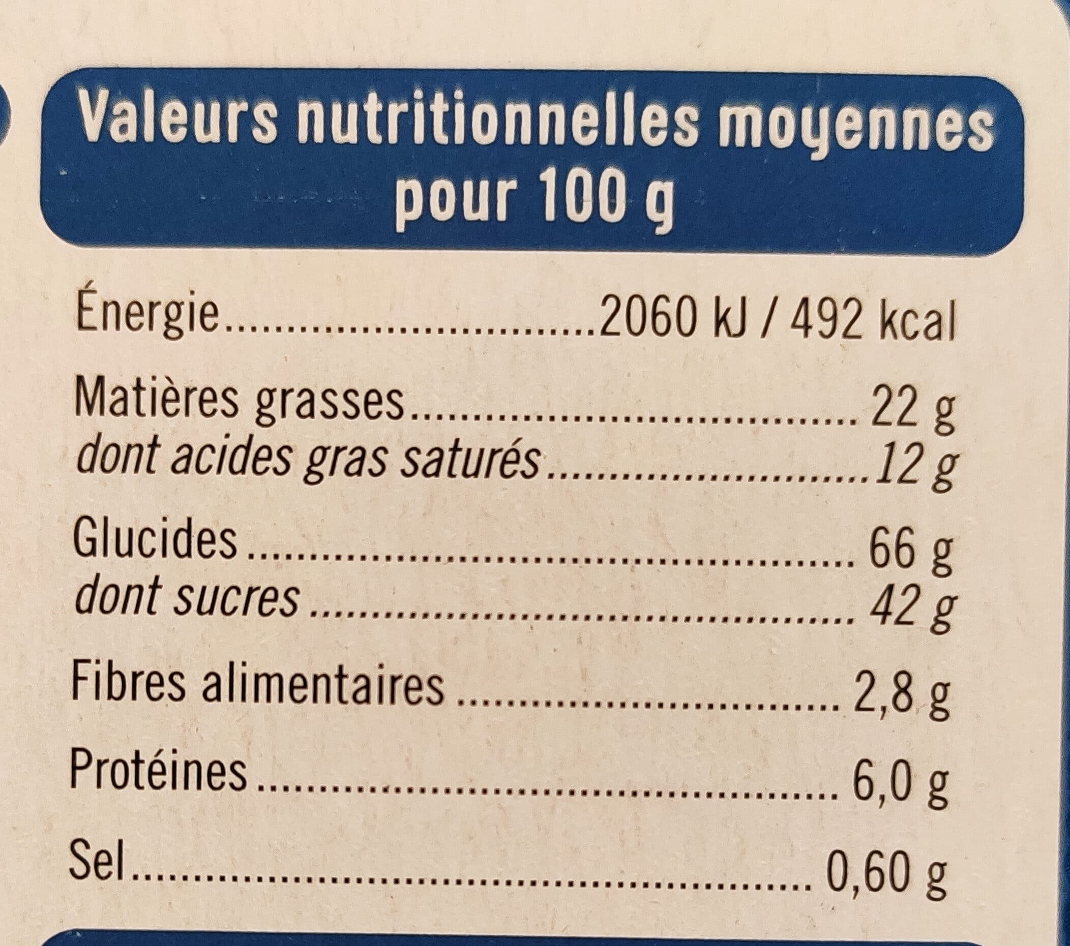 U Assortiment de biscuits 6 variétés 25 biscuits, 200g packshot
