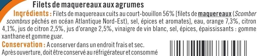U Filets de maquereaux aux agrumes boîte de 1/4, 169g packshot