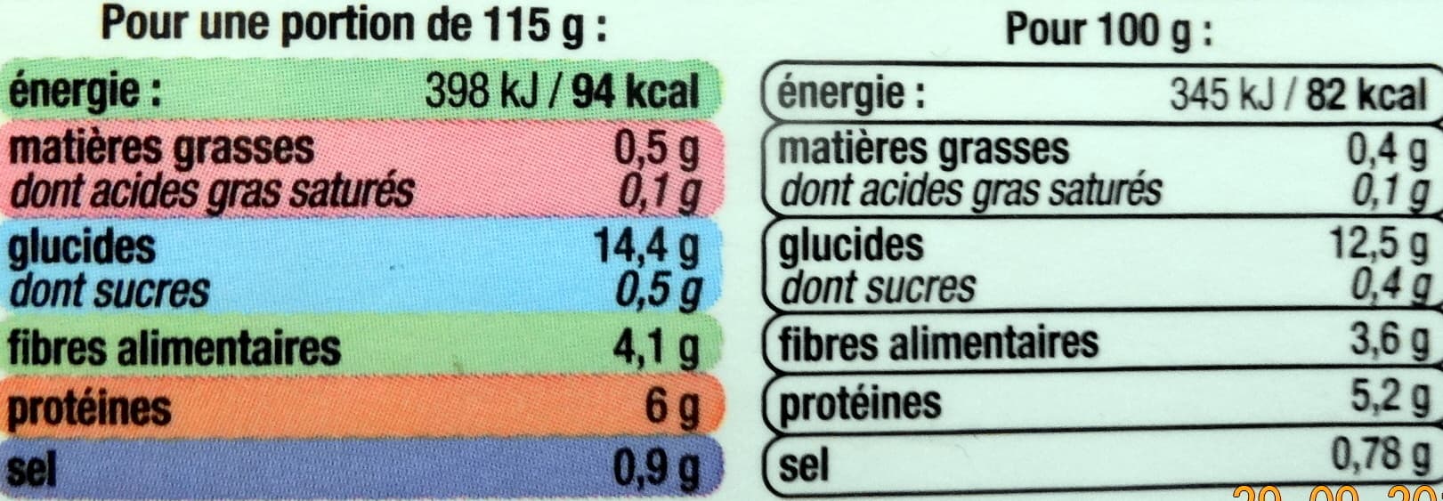 U Lentilles préparées packshot