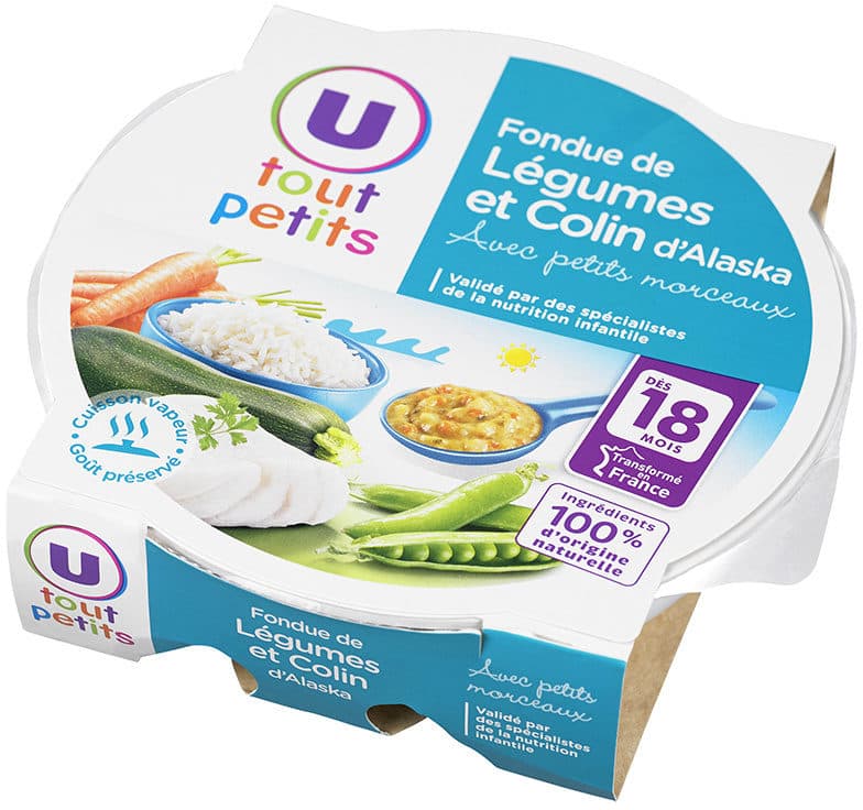 U Assiette fondue de légumes et colin d'Alaska packshot