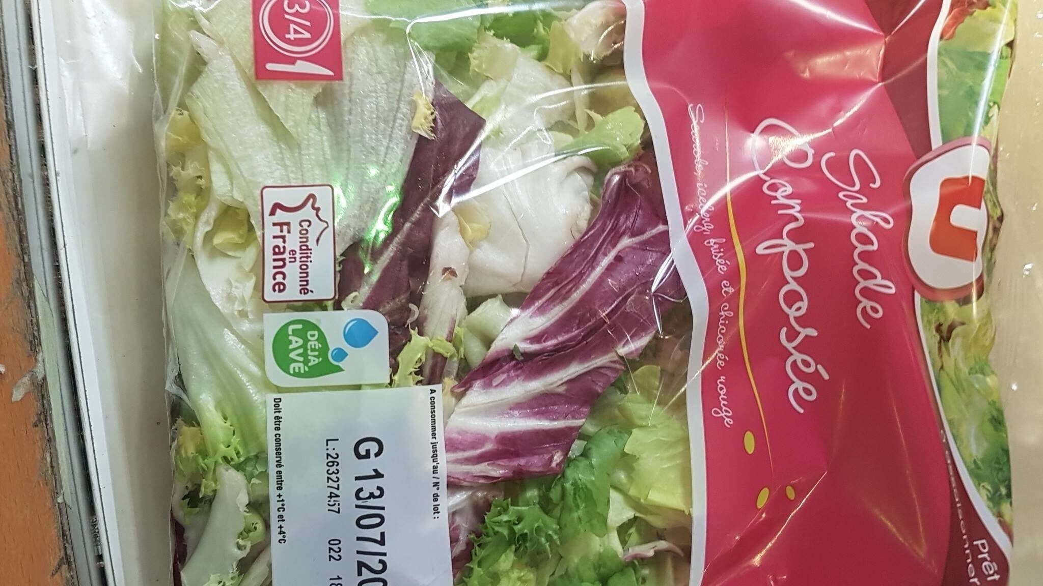 U Salade composée(iceberg,scarole,frisée,chicorée rouge) packshot