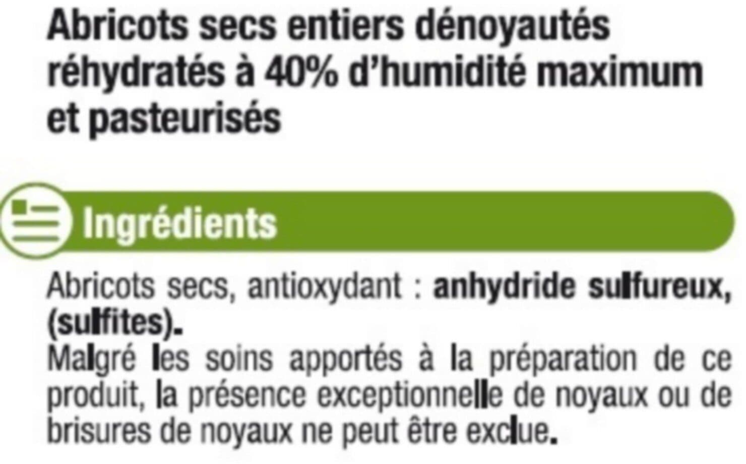 U Abricot moelleux - Sachet 500g packshot