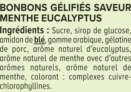 U Bonbons saveur à la menthe et eucalyptus, - sachet de 300g packshot