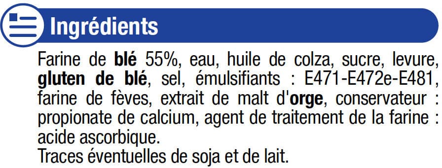 U Pain de mie moule fermé 24 tranches - 500g packshot