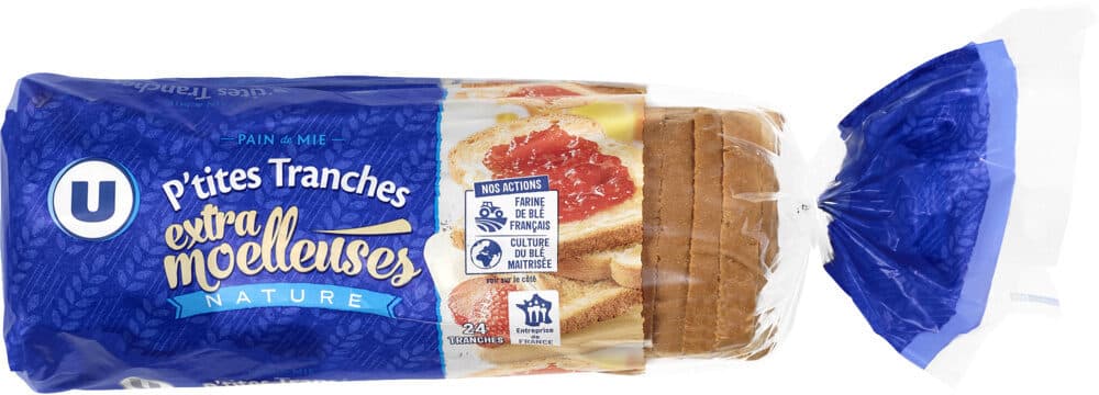 U Pain de mie moule ouvert 24 tranches - 500g packshot