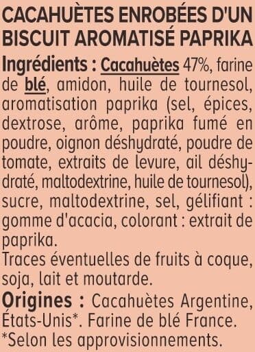 U Cacahuètes enrobées goût paprika sachet de 150g packshot