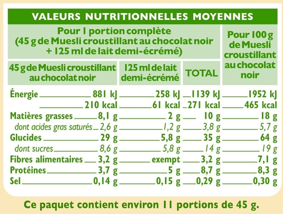 U Muesli croustillant au chocolat packshot